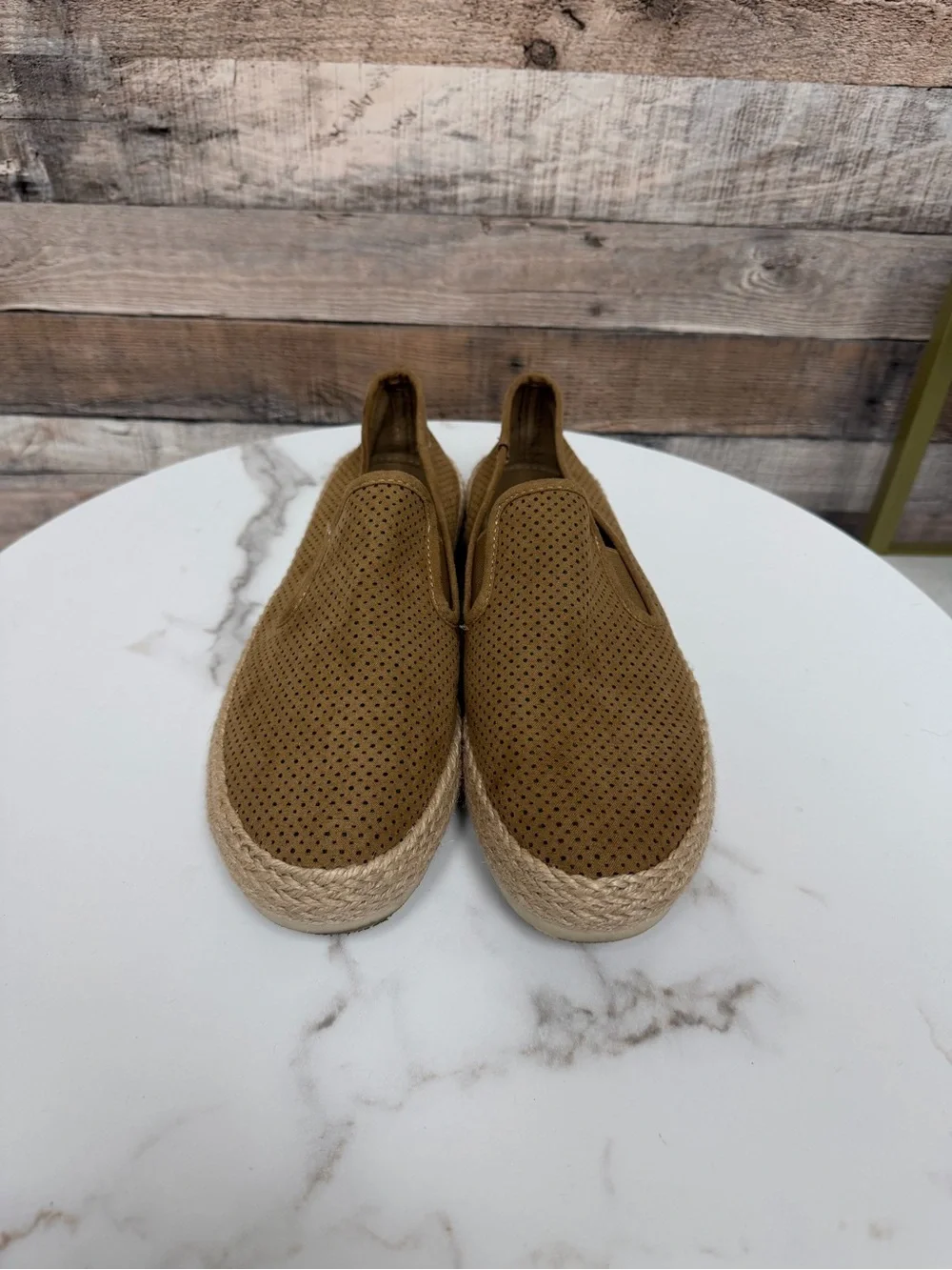 ESPRIT brown slip on espadrille Nadine 8.5